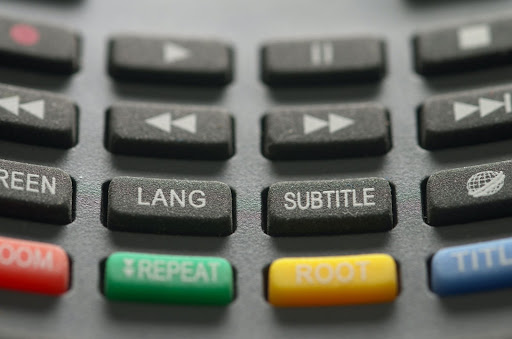 Remote control featuring subtitle button