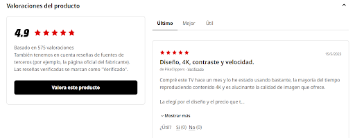 MediaMarkt customer reviews for a TV