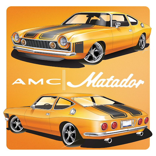 American Motors midsize car the Matador in yellow