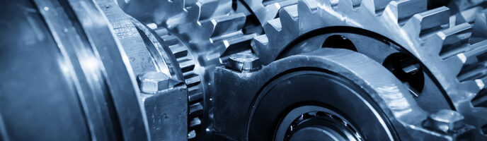 Gear metal wheels close-up