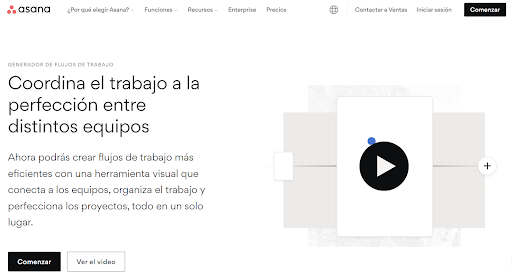asana saas localization product page into Spanish